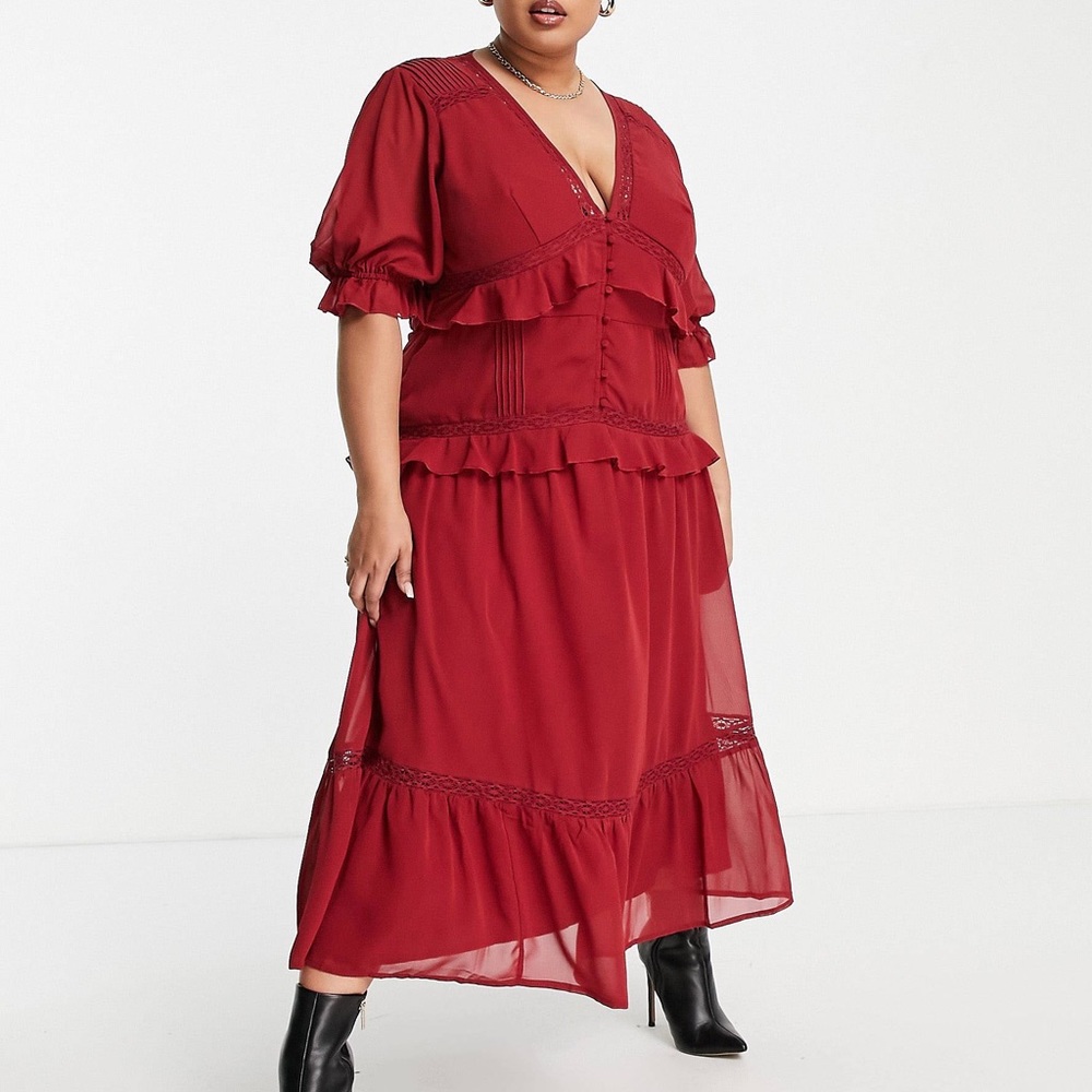 Brand New ASOS Design lace & button dress!